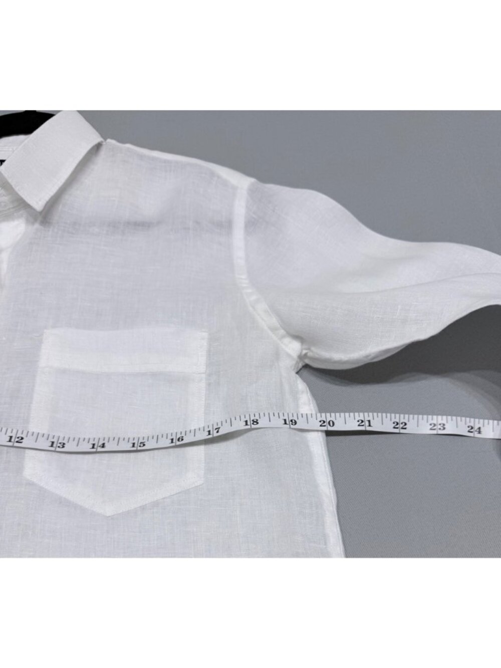 Gap Women’s White 100% Linen Button-Up Long Sleeve Shirt Front Pockets Size S - Picture 4 of 7
